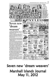 Seven new 'dream weavers'.  Marshall Islands Journal