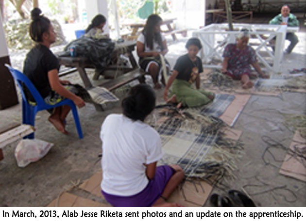 The apprentices all chose their own patterns for their first jaki-ed